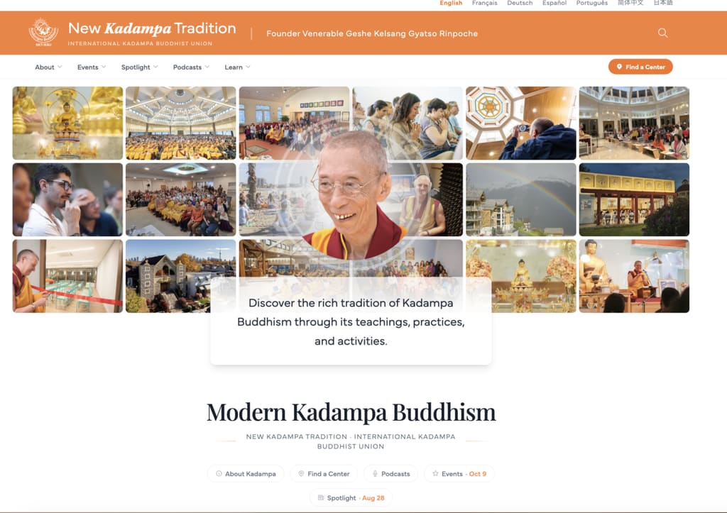 A new look for Kadampa.org