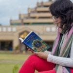 woman Reading Temple