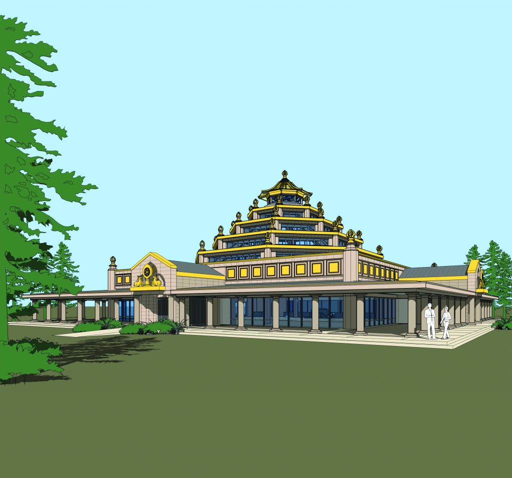 Five Tiered Temple Sketch Up Mockup
