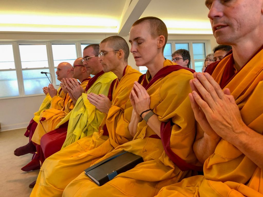 Sangha praying Washington