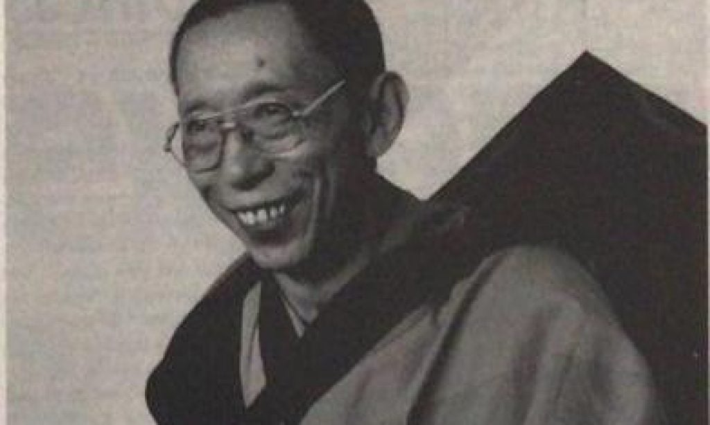 Venerável Geshe-la inaugurando Heruka Centre, London, 17th October 1992