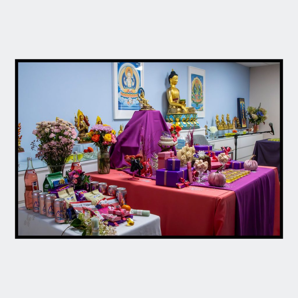 Prajnaparamita edited shrine:offering table
